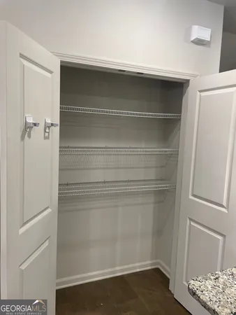 a close view of closet