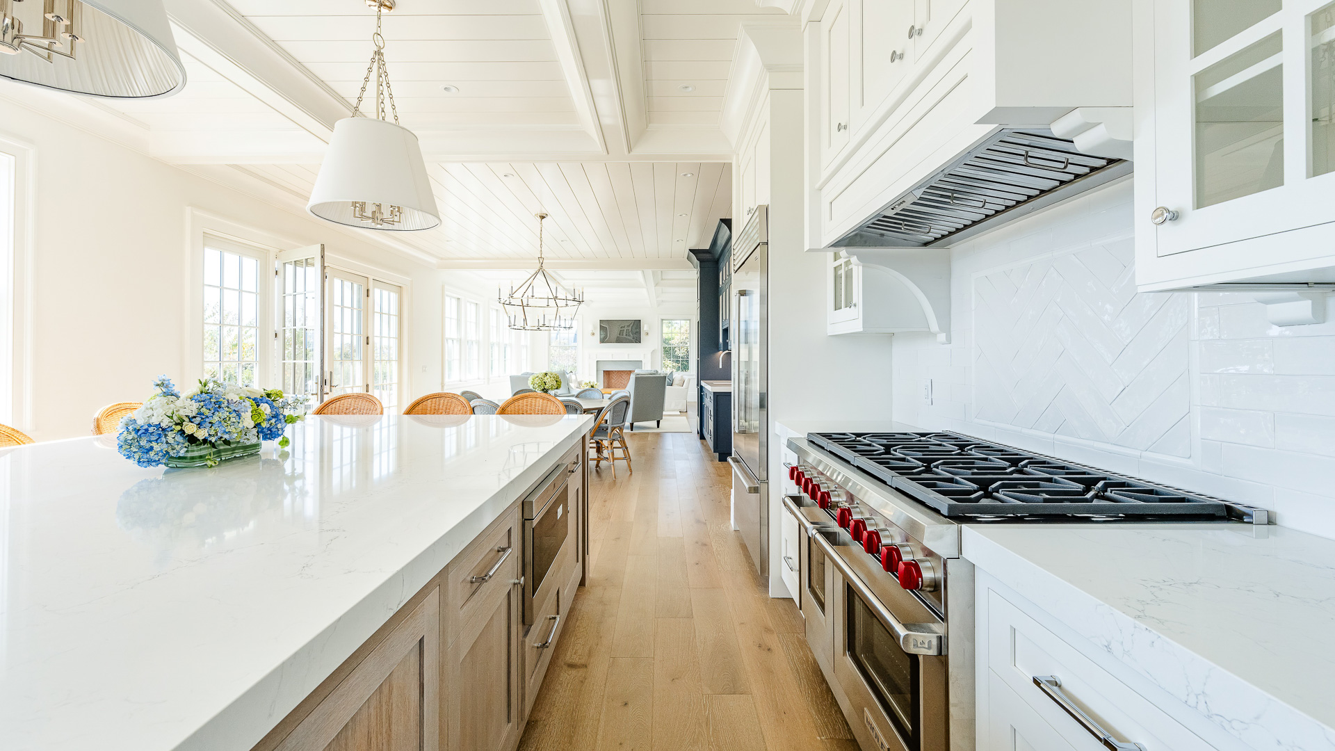 3 Westerwick Drive Nantucket, MA 02554 - Photo 13 of 49 a kitchen with stove and a white wooden cabinets