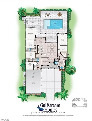 a view of a backyard with a swimming pool