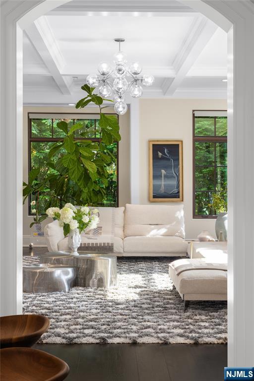 7-11 Stokes Farm Road Old Tappan, NJ 07675 - Photo 13 of 40 a view of a living room with furniture and a large window