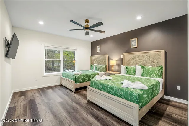 a bathroom with a sink vanity and a mirror