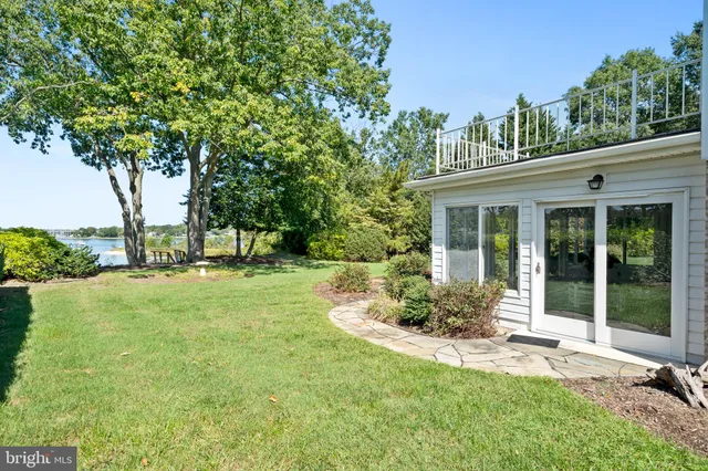 a view of a garden with an outdoor space