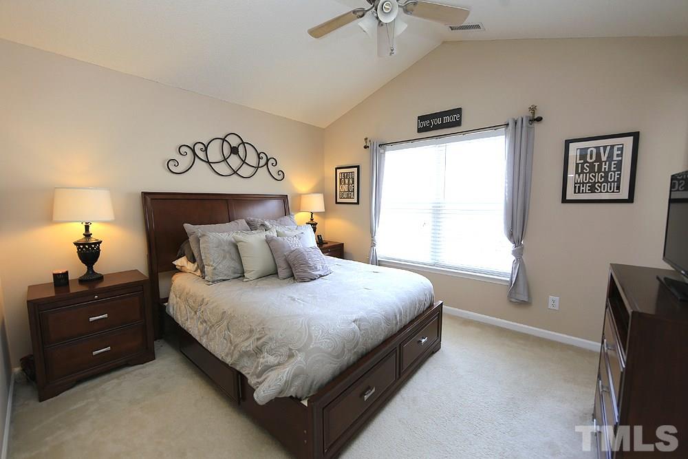 3712 Pinkham Way Raleigh, NC 27616 - Photo 10 of 18 Master Bedroom w/ Vaulted Ceiling