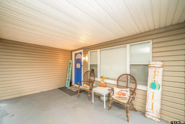 a view of a chairs in a room