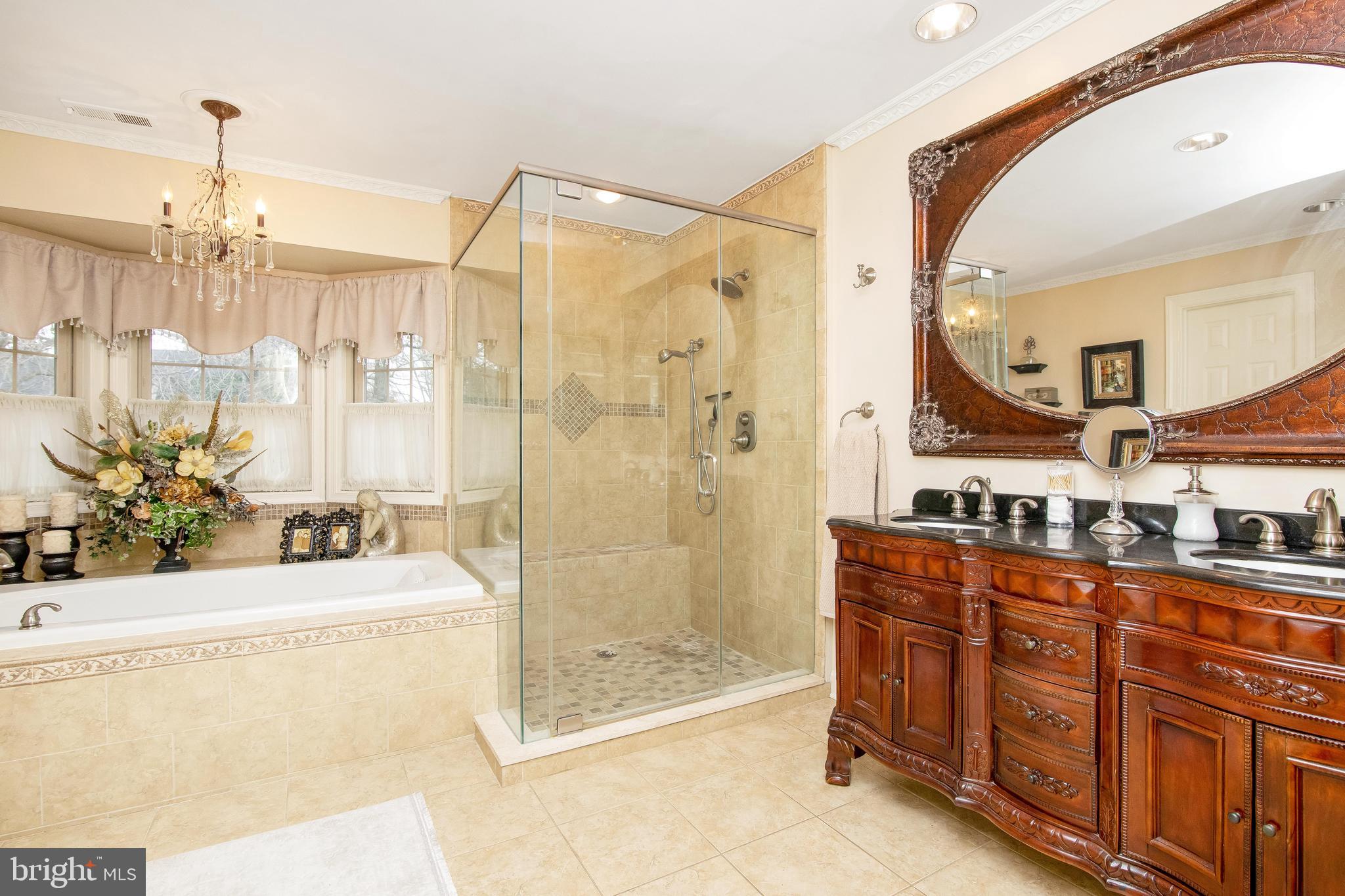 40 Covington Lane Voorhees, NJ 08043 - Photo 24 of 57 Double sink vanity with separate shower stall