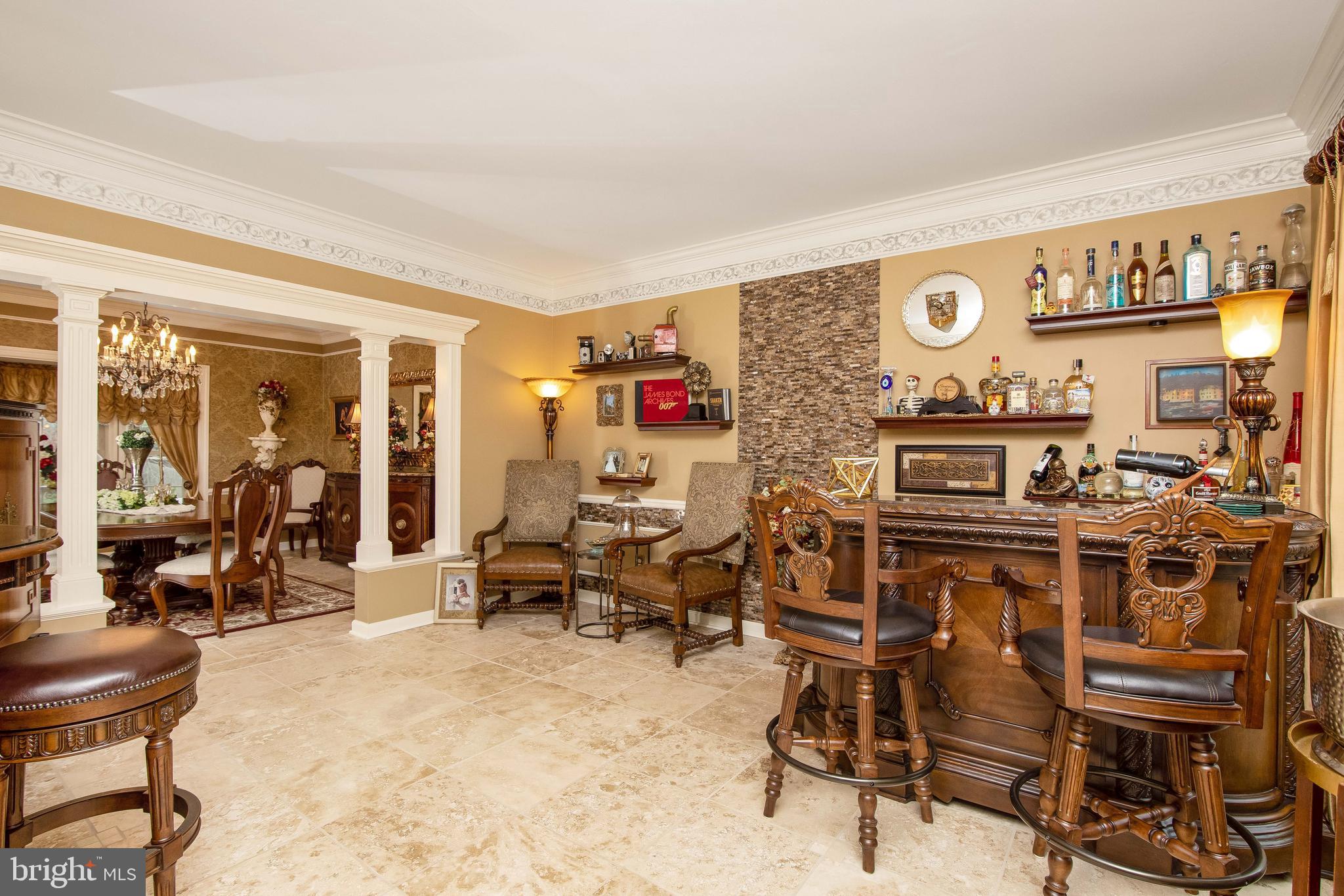 40 Covington Lane Voorhees, NJ 08043 - Photo 5 of 57 Living room with crown molding and tile
