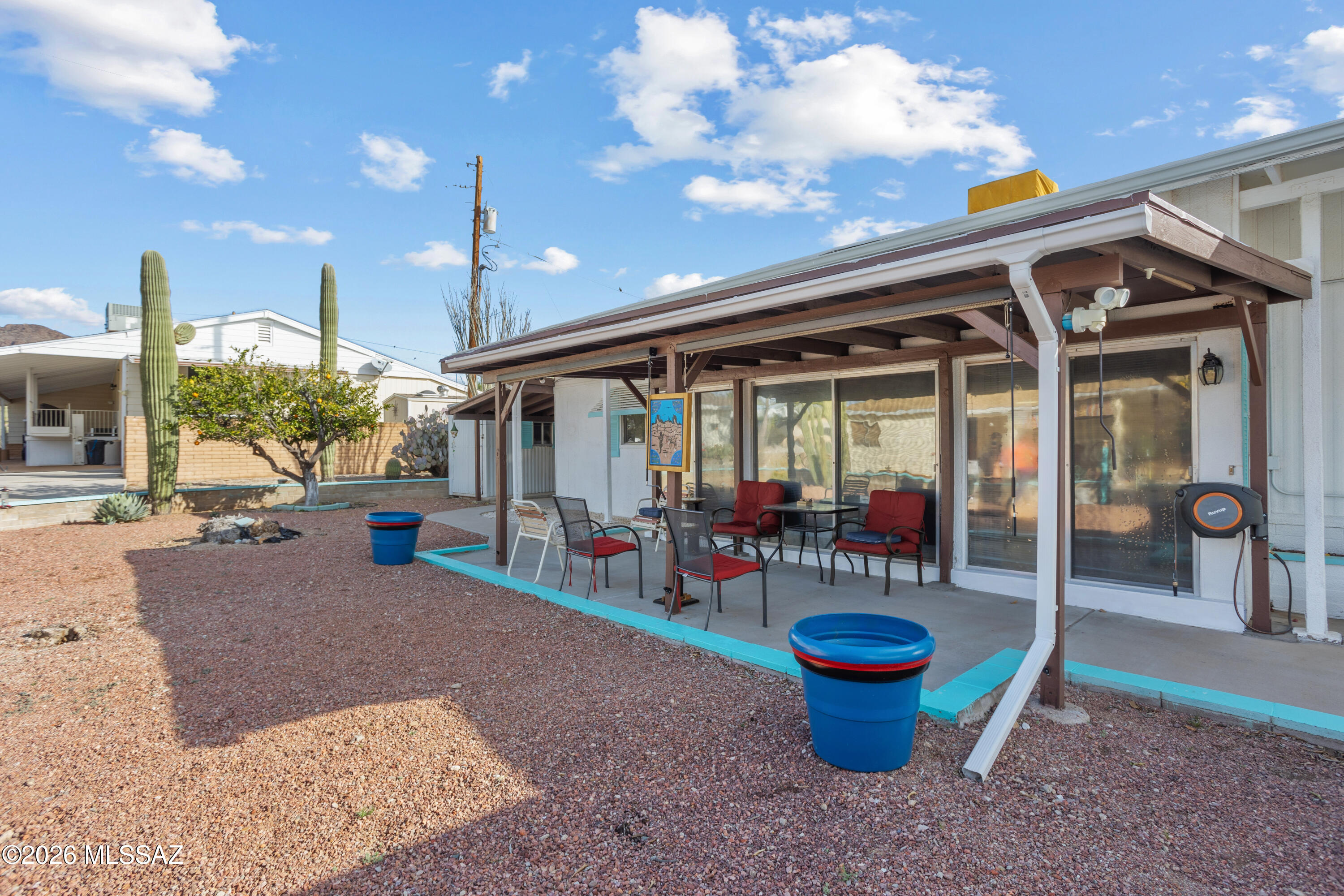 6126 West Rafter Cir Street Tucson, AZ 85713 - Photo 24 of 30 Large covered patio w/ roll down shades