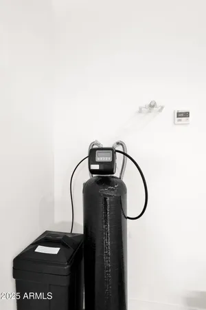 a view of a garden with an outdoor space