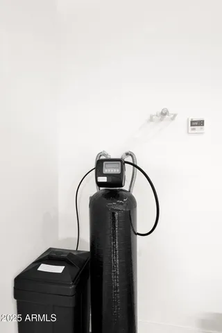 a view of a garden with an outdoor space