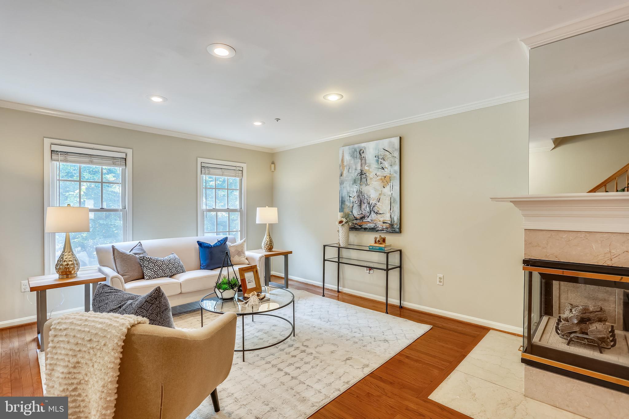 215 Ridgepoint Place Gaithersburg, MD 20878 - Photo 5 of 43 Living room with gas fireplace