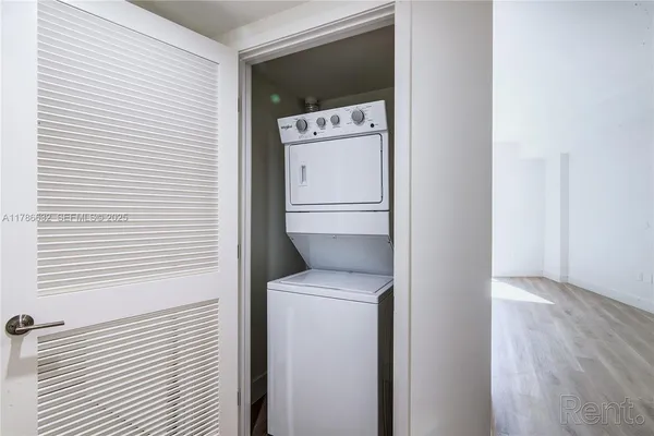a utility room with a washer and dryer
