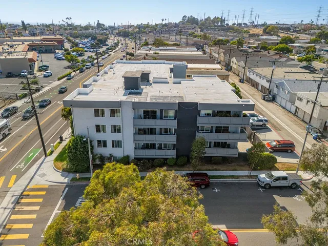 a view of a city that has tall buildings