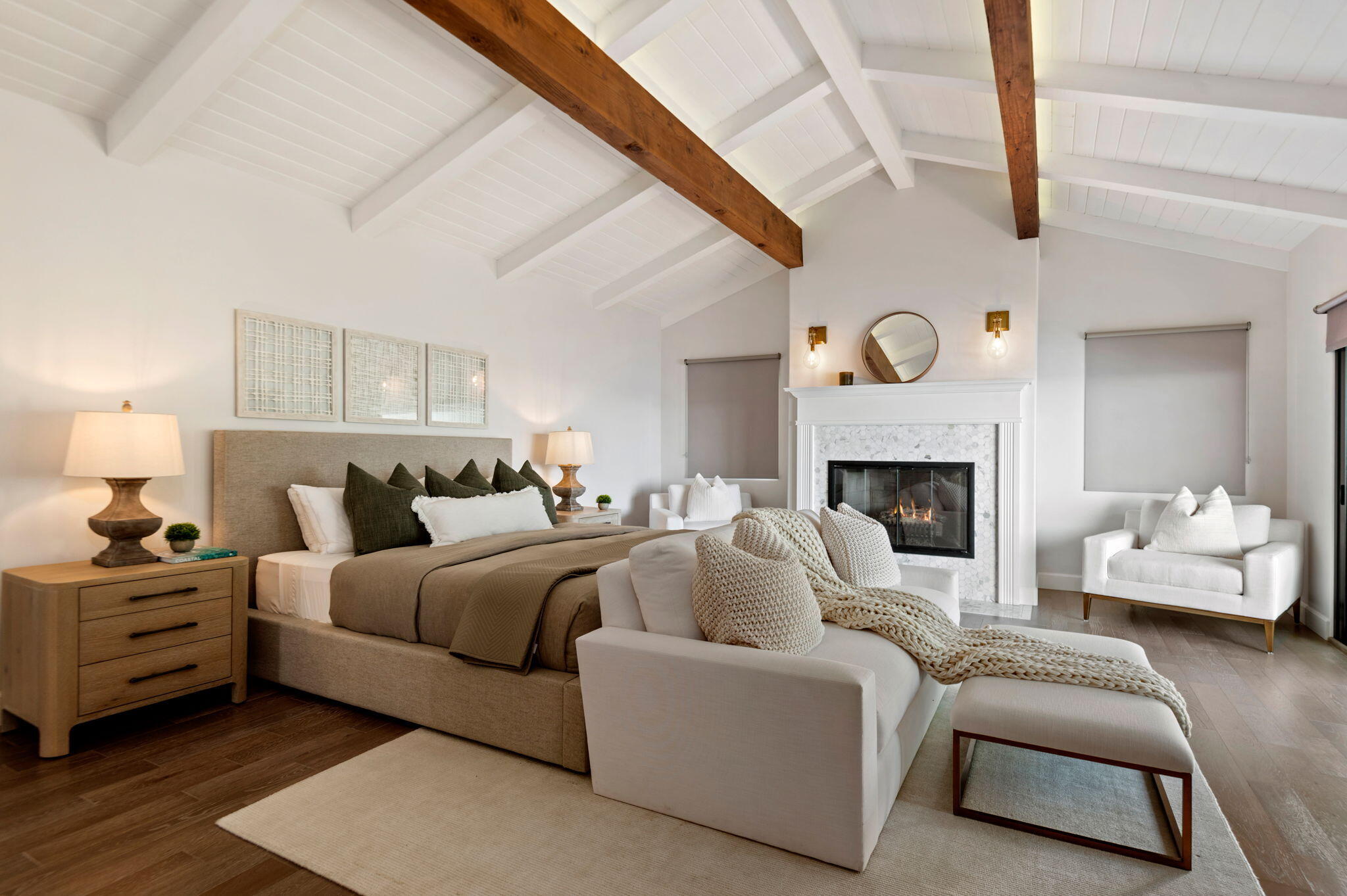 1409 Shoreline Drive Santa Barbara, CA 93109 - Photo 20 of 37 a living room with furniture and a fireplace