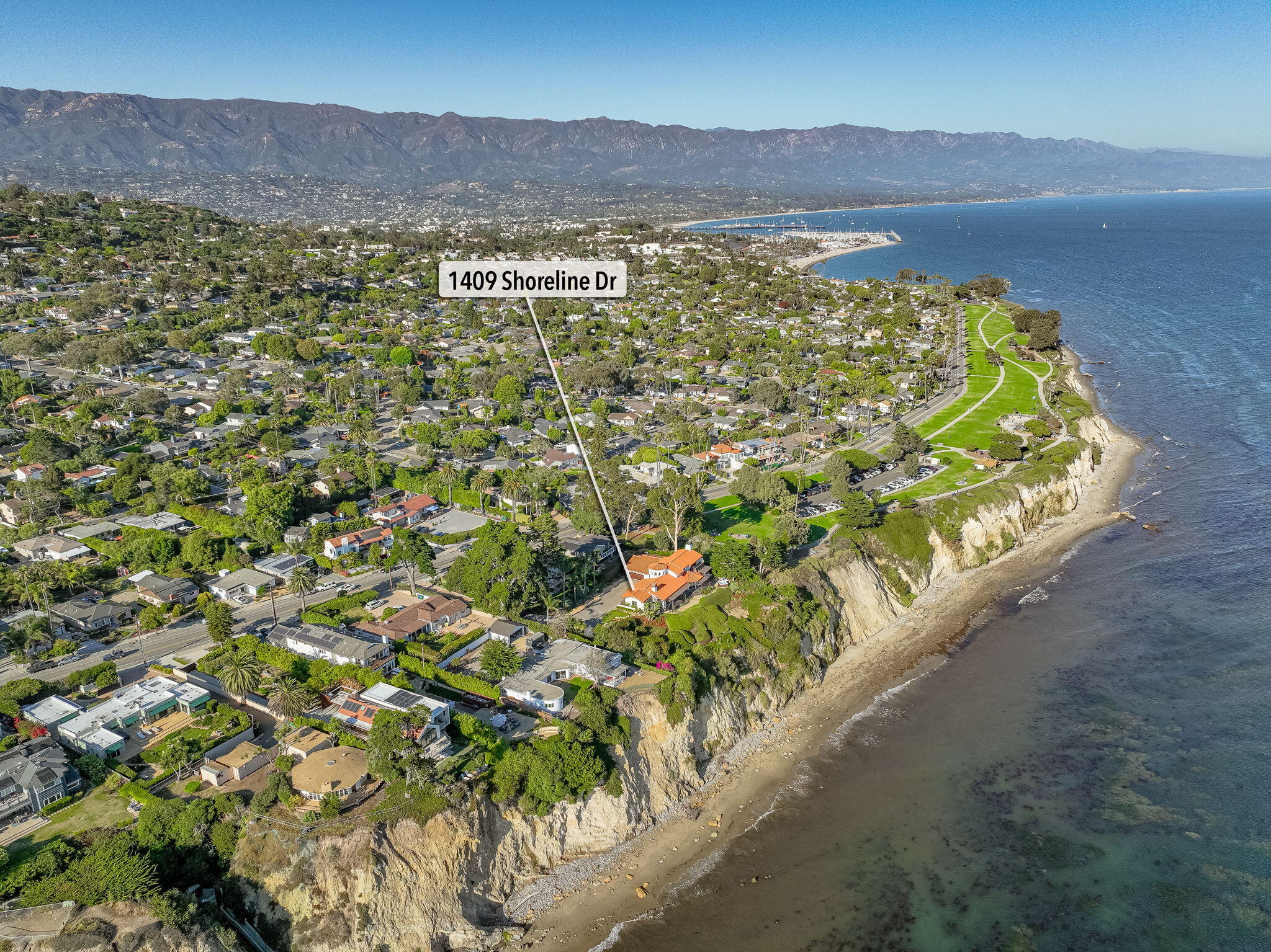 1409 Shoreline Drive Santa Barbara, CA 93109 - Photo 4 of 37 a view of a mountain with a garden