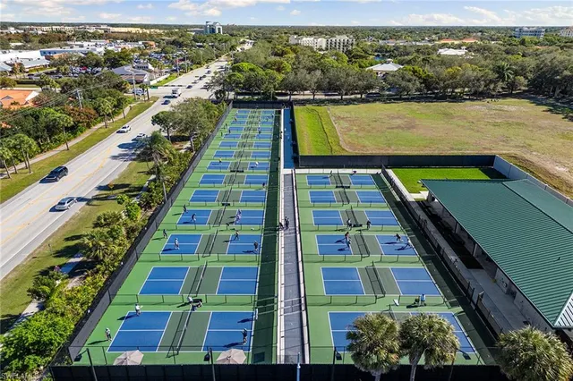 an aerial view of a city