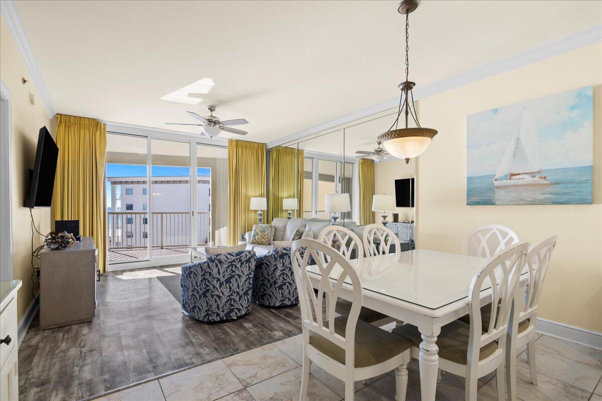 1150 Santa Rosa Boulevard, Unit 520 Fort Walton Beach, FL 32548 - Photo 5 of 25 a view of a dining room with furniture window and outside view