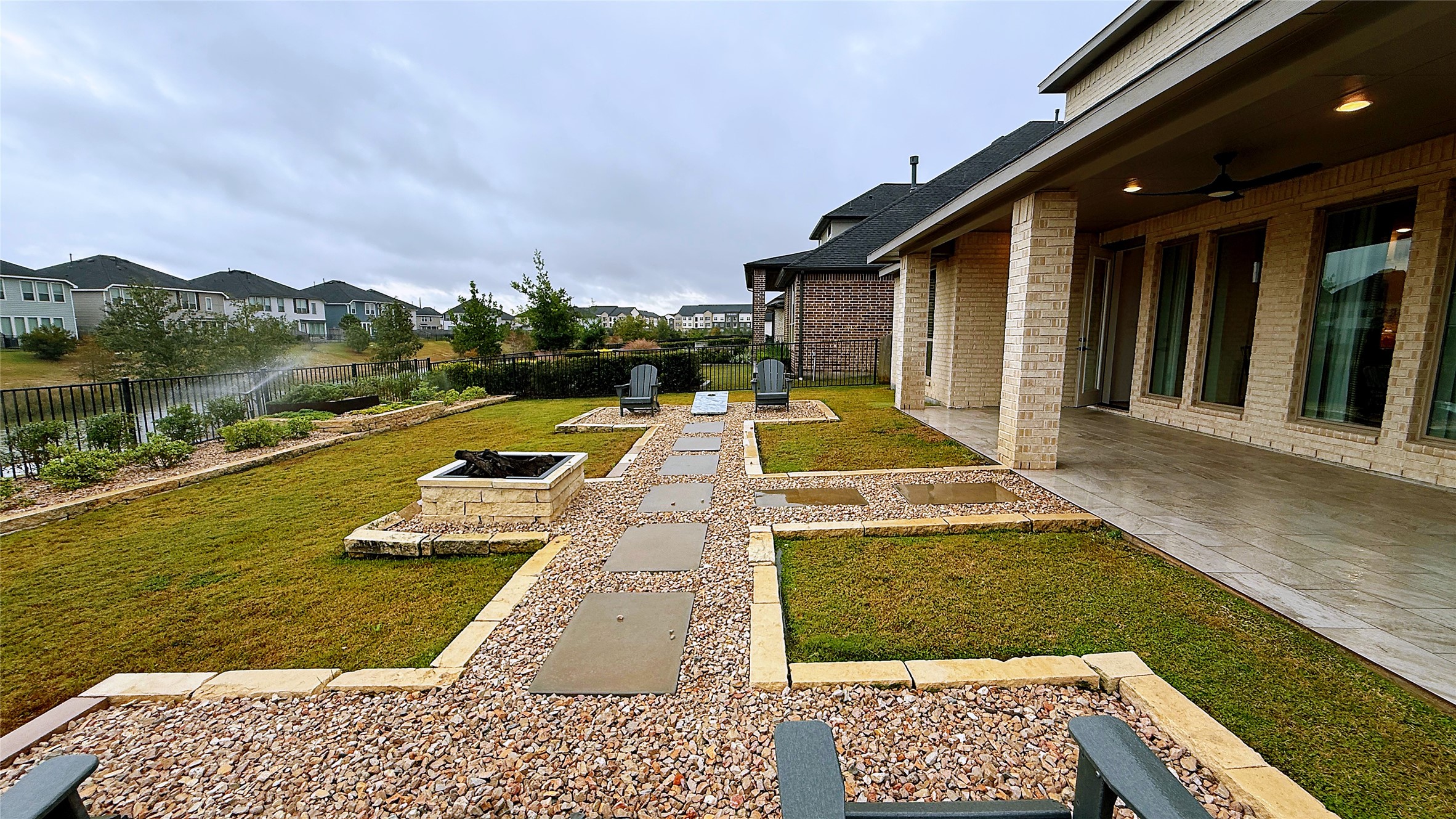 5603 Logan Ridge Lane Fulshear, TX 77441 - Photo 41 of 43 Cornhole boards and seats included with the property!