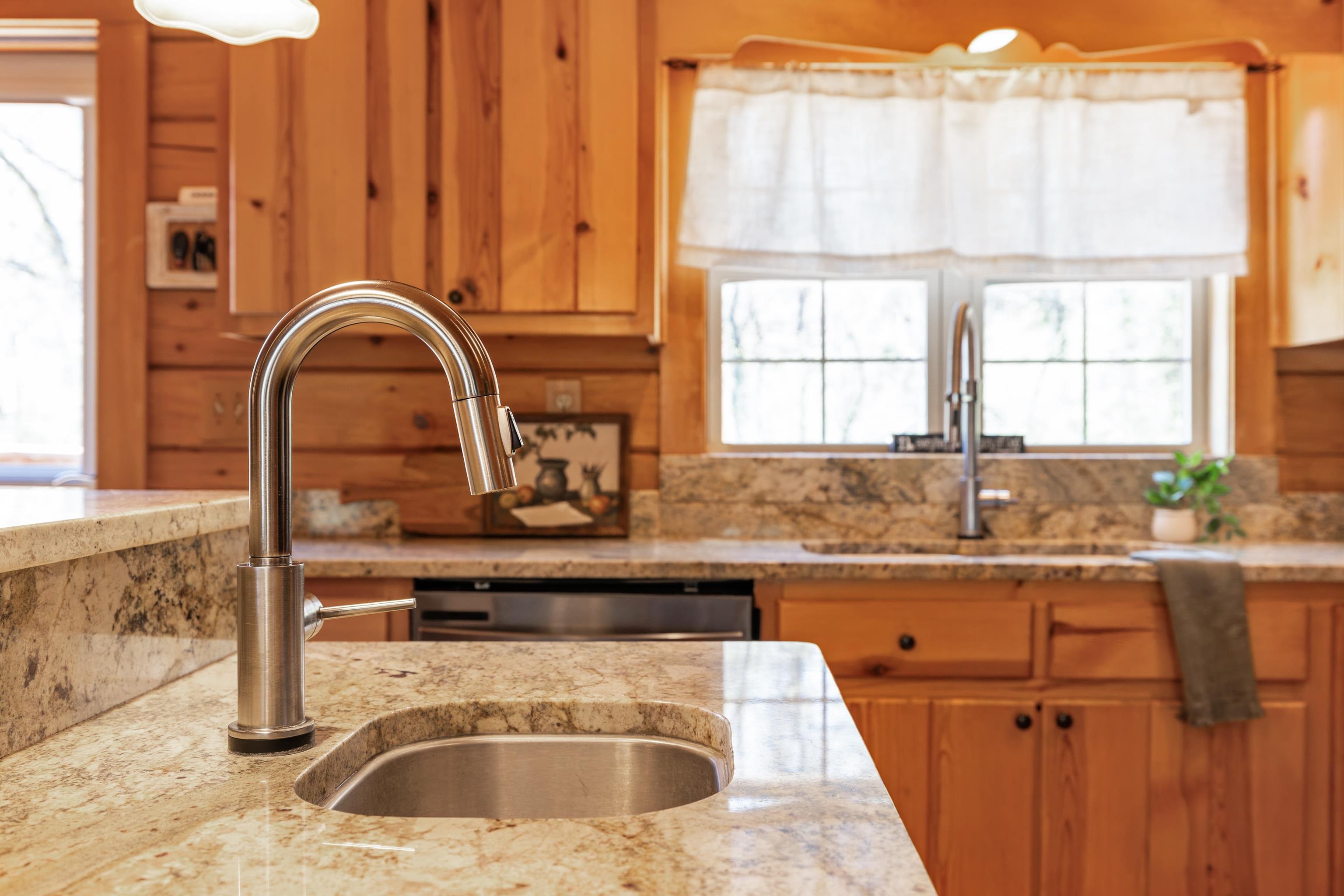 115 Spring Crossing Lane Steeles Tavern, VA 24476 - Photo 26 of 74 a kitchen with a window a sink and a counter top space