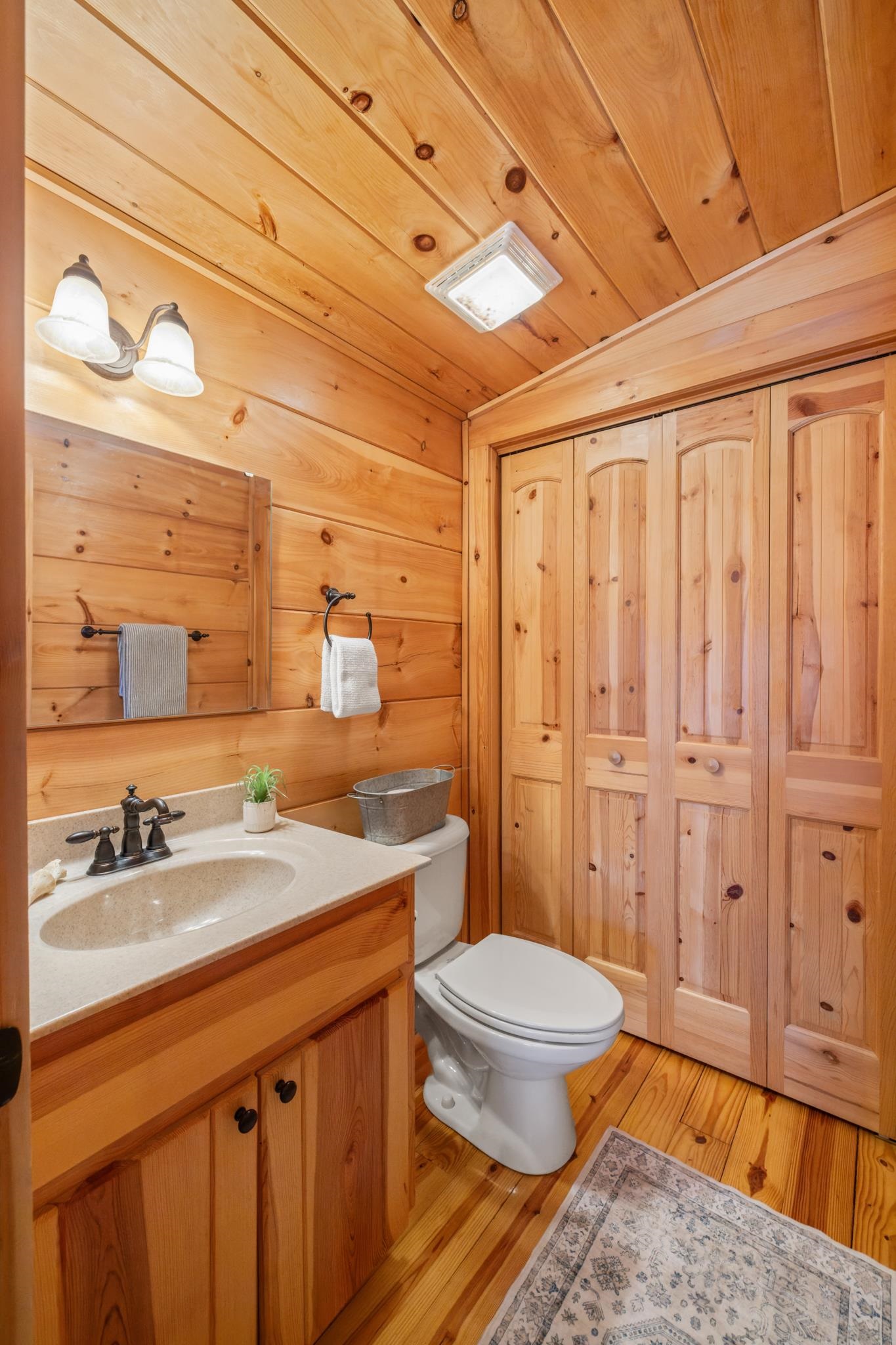 115 Spring Crossing Lane Steeles Tavern, VA 24476 - Photo 43 of 74 a bathroom with a sink a toilet a mirror and shower