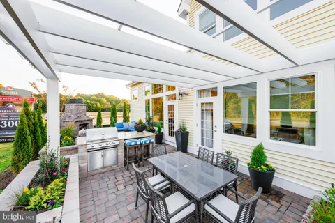 a outdoor space with chairs