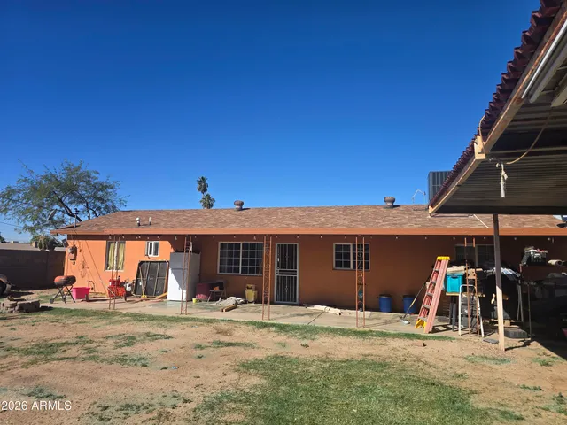 a view of a house with a patio
