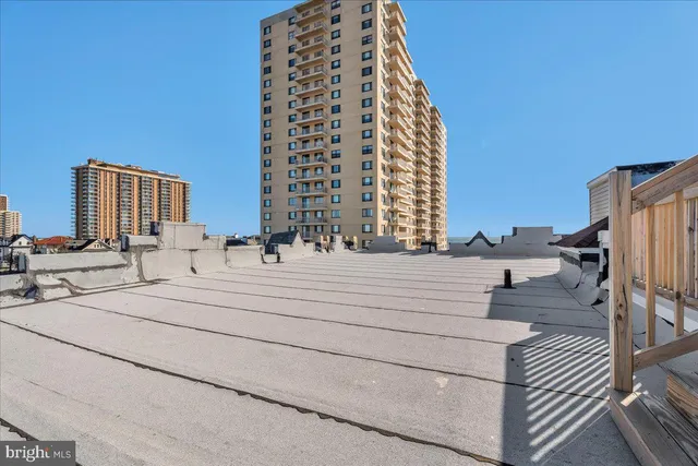 a view of balcony with double