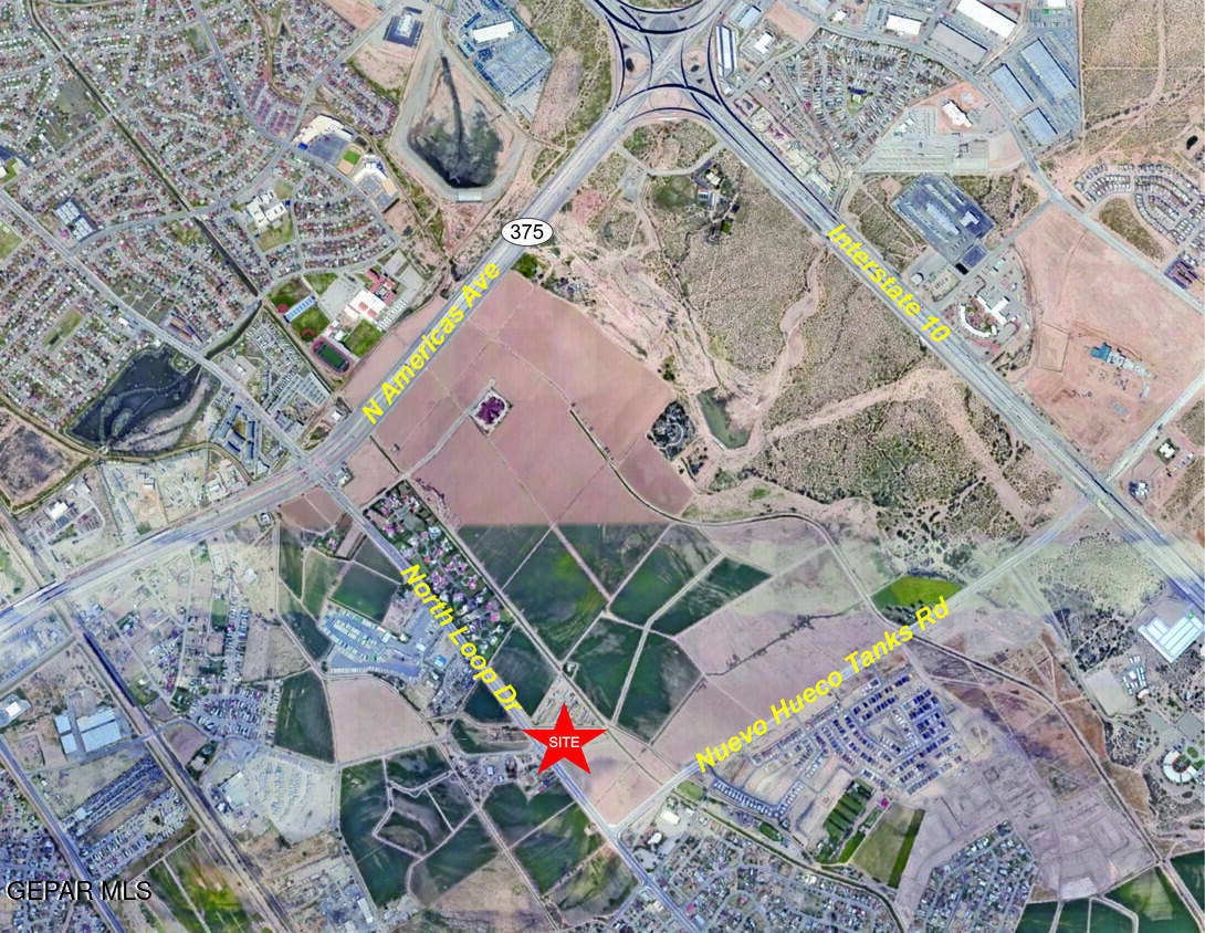 9901 North Loop Drive Socorro, TX 79927 - Photo 3 of 4 a aerial view of a house with a yard