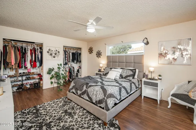 a bed room with a bed and a couch