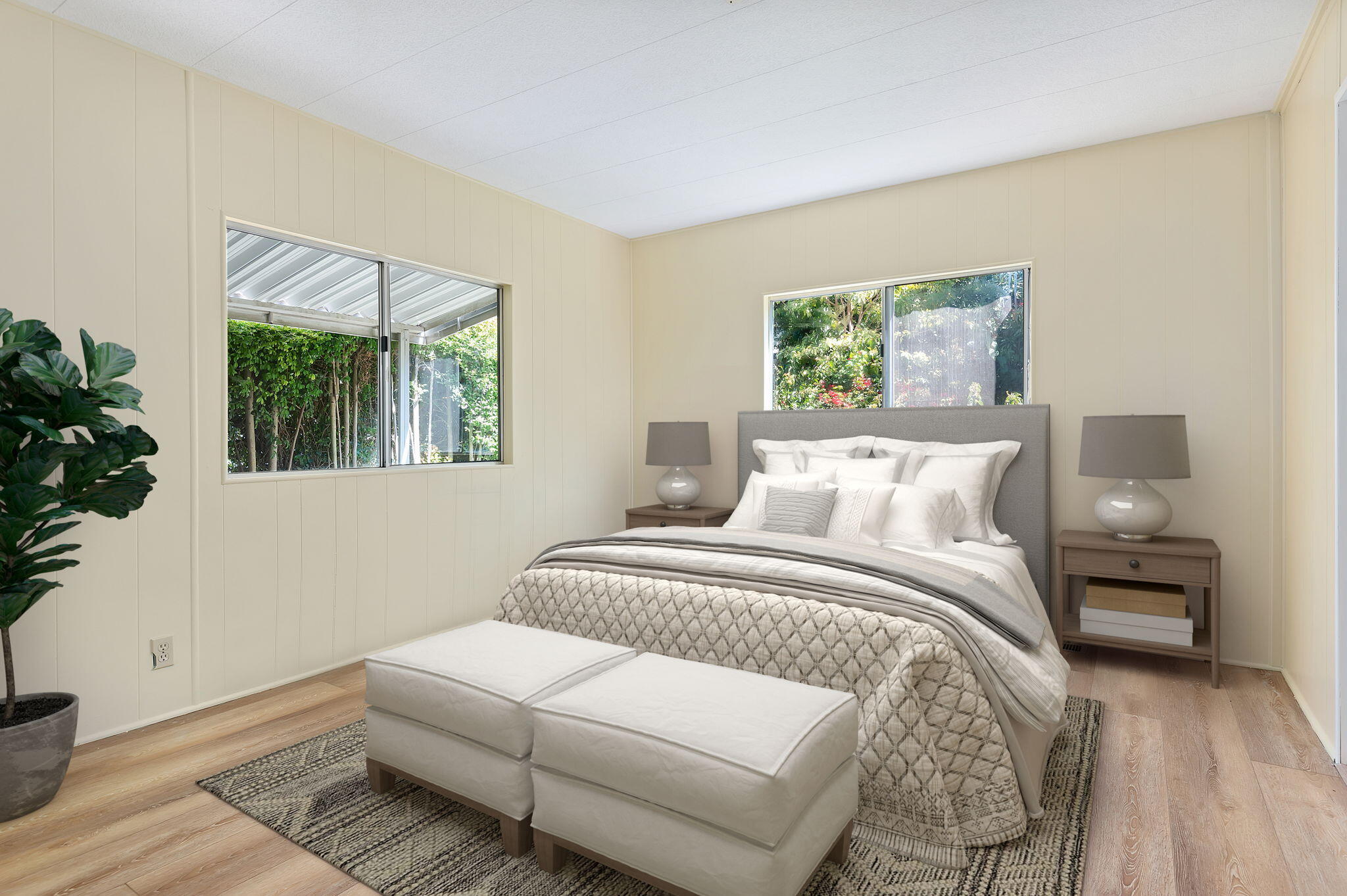 340 Old Mill Road, Unit SPC 12 Santa Barbara, CA 93110 - Photo 15 of 35 a bedroom with a bed and a couch