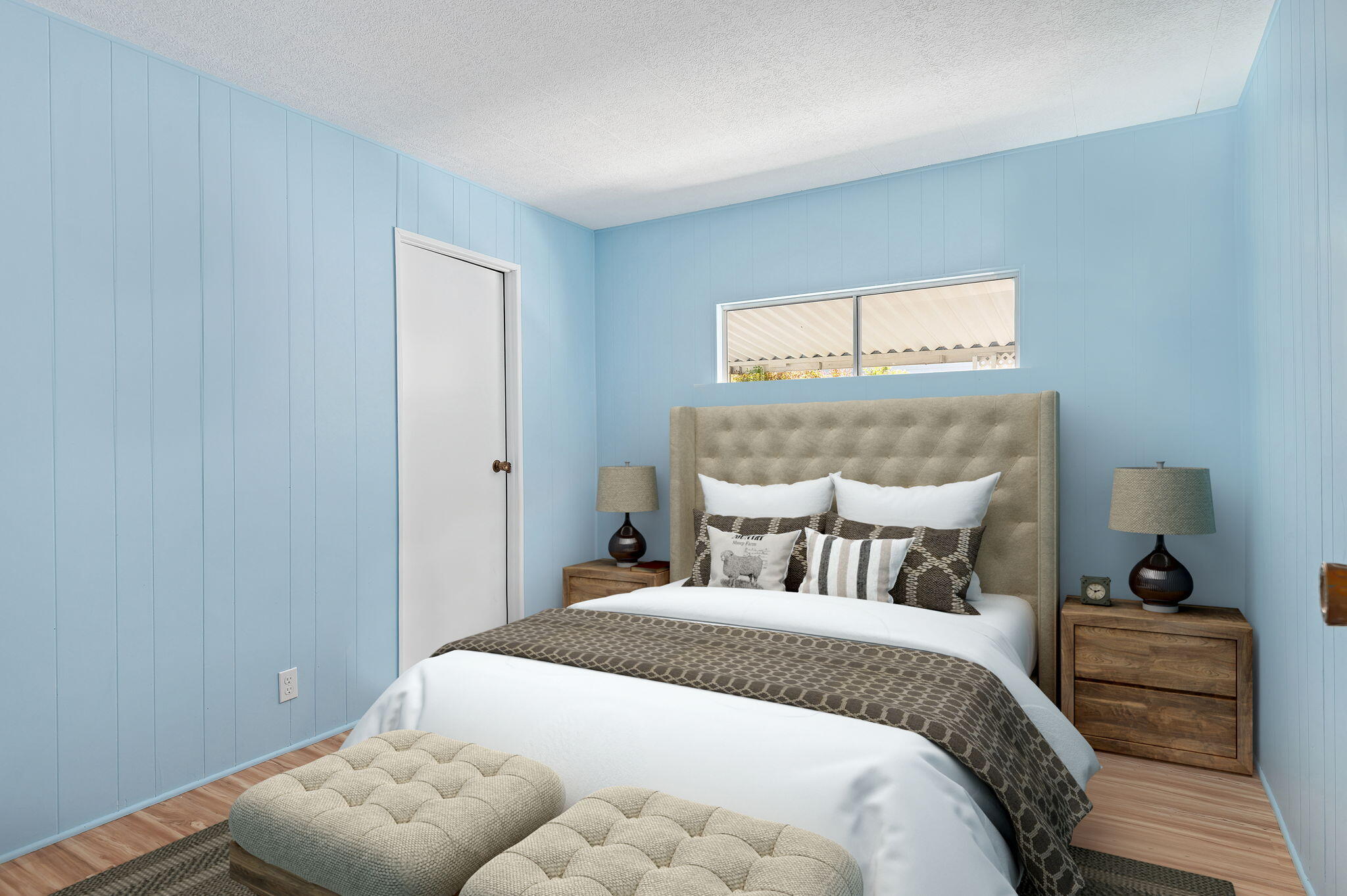 340 Old Mill Road, Unit SPC 12 Santa Barbara, CA 93110 - Photo 18 of 35 a bedroom with a bed and a lamp