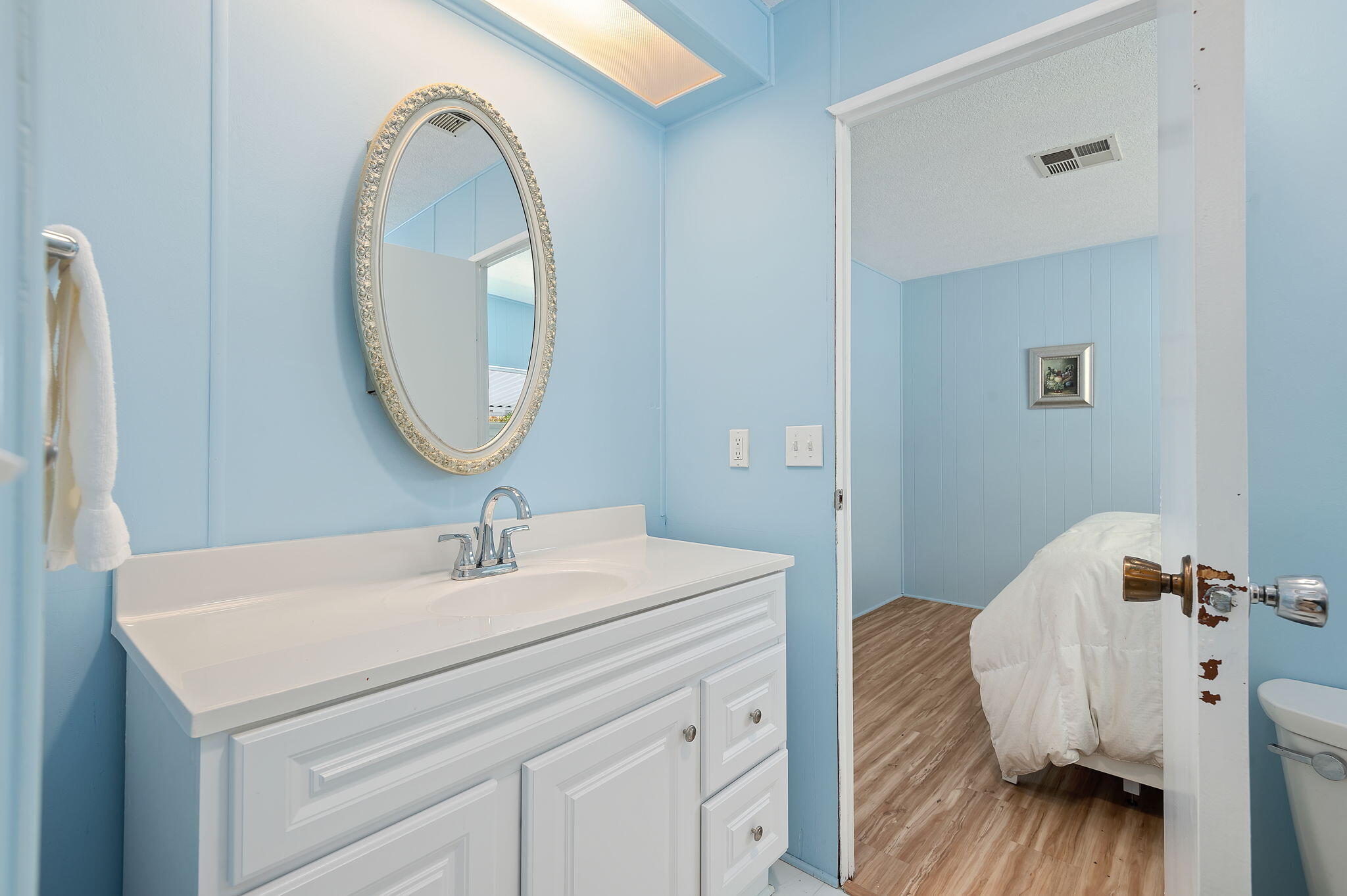 340 Old Mill Road, Unit SPC 12 Santa Barbara, CA 93110 - Photo 20 of 35 a bathroom with a sink and a mirror