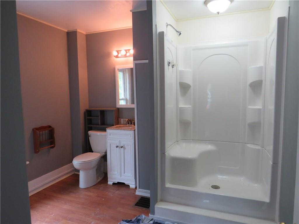 318 Old Ash Road Mercer, PA 16137 - Photo 10 of 15 a bathroom with a toilet and a shower