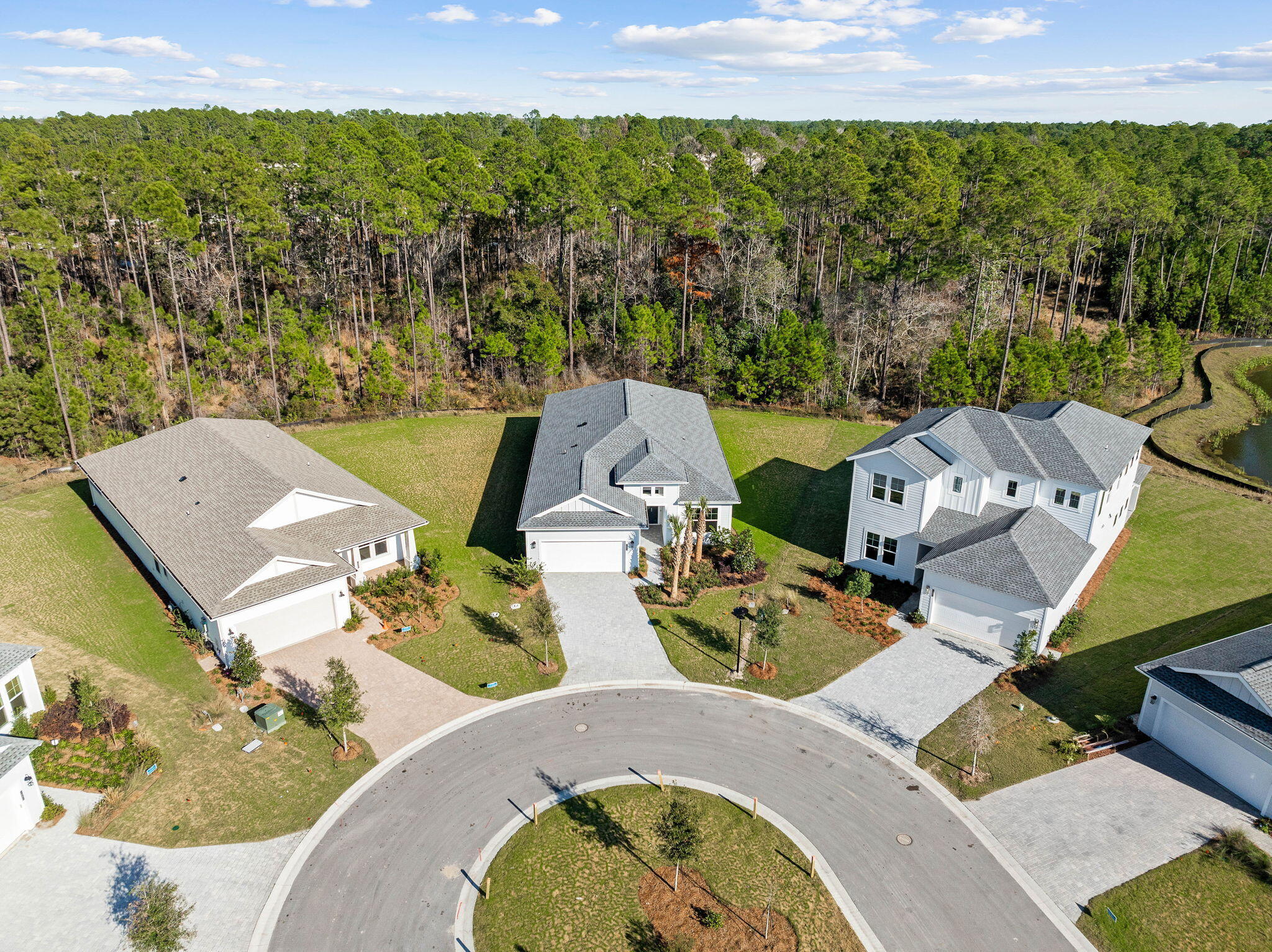 58 Ferndale Court Inlet Beach, FL 32461 - Photo 36 of 37 an aerial view of a house with outdoor space and a lake view