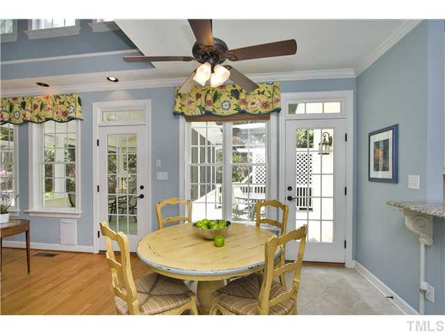 2500 Wertherson Lane Raleigh, NC 27613 - Photo 10 of 25 Sunny Breakfast area has access to deck and ceiling fan