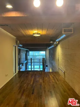 a view of a room with a garage