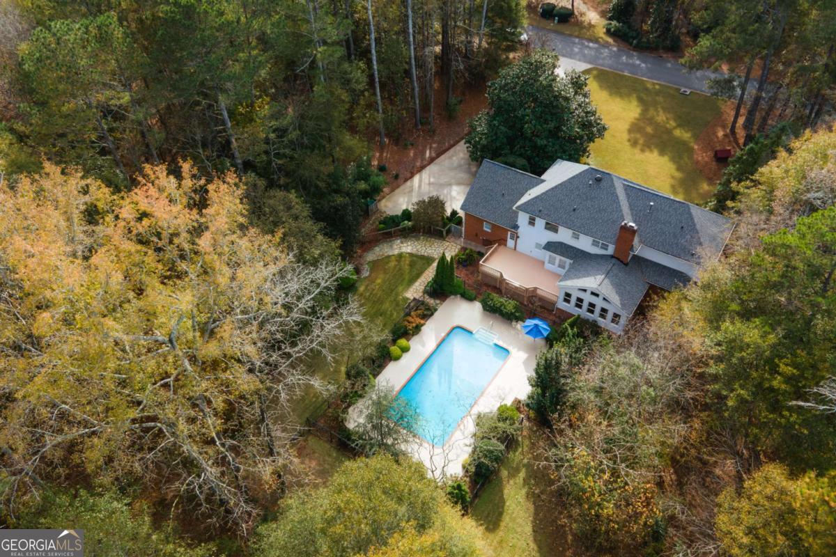 150 Walton Creek Road Athens, GA 30607 - Photo 67 of 72 an aerial view of house with yard and swimming pool