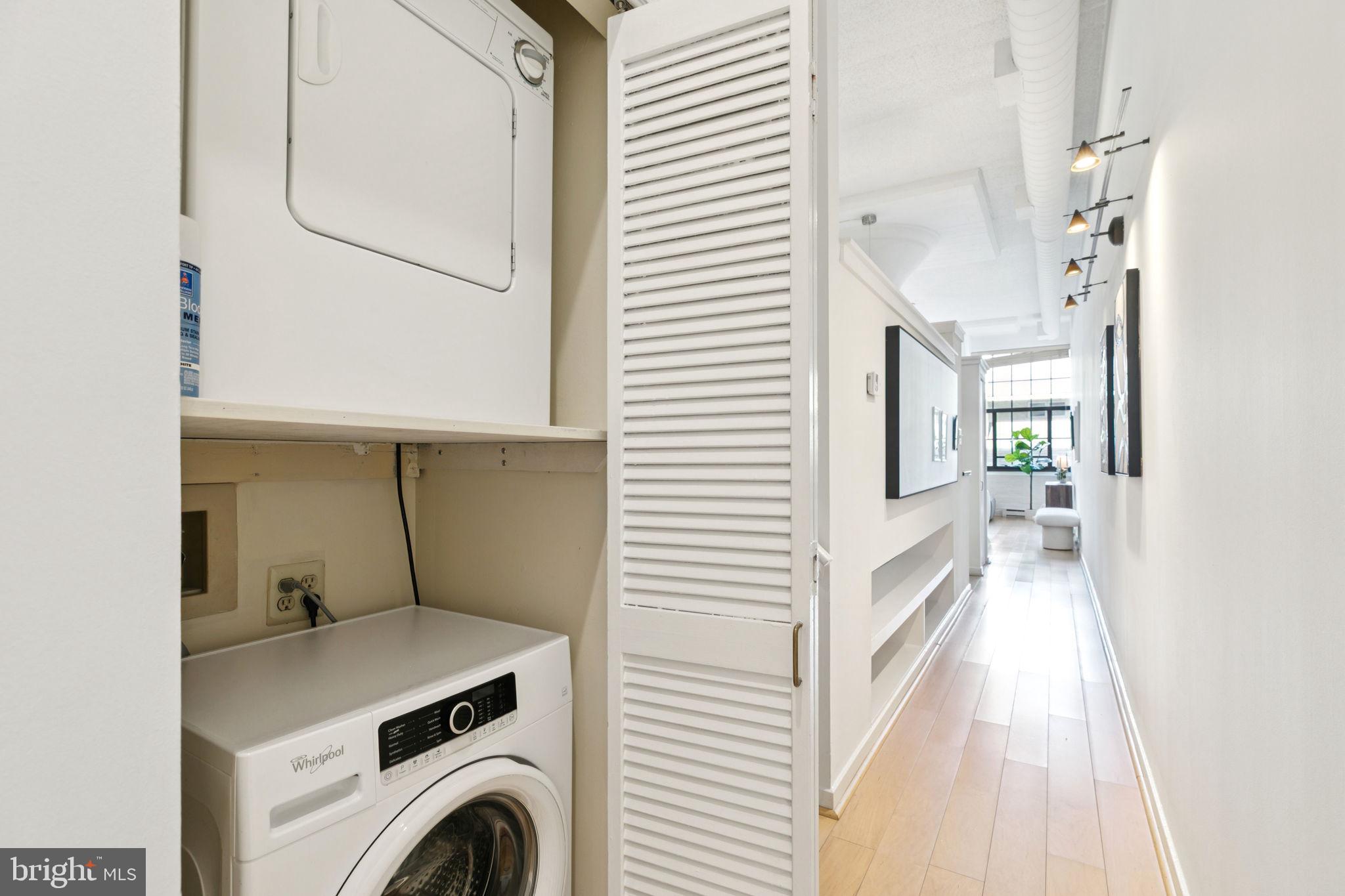 2429 Locust Street, Unit 318 Philadelphia, PA 19103 - Photo 19 of 35 a view of living room washer and dryer
