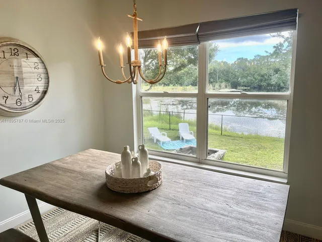an aerial view of a house with pool garden and lake view