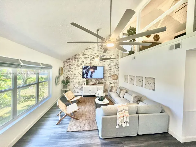 a view of a lake with houses