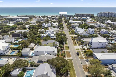 an aerial view of multiple house