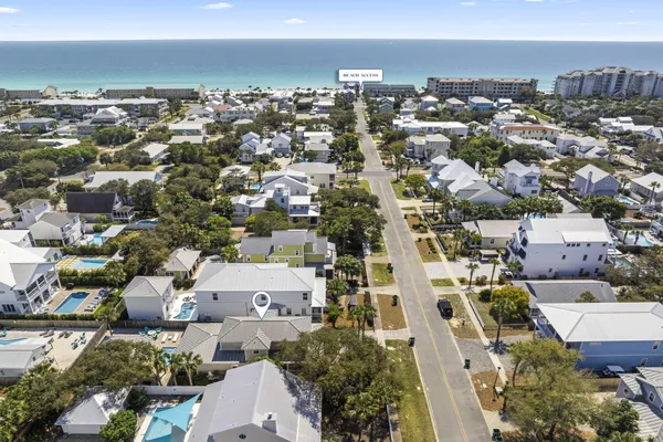 an aerial view of multiple house