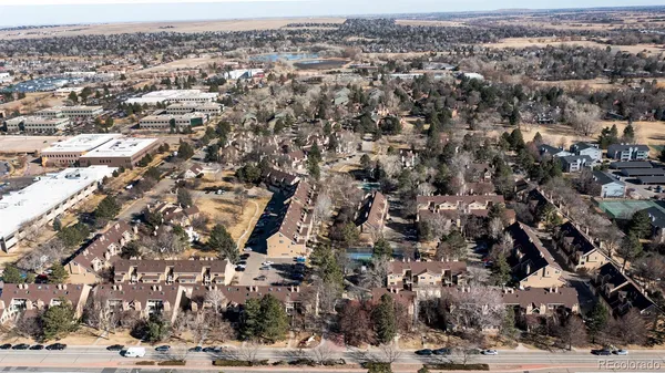 an aerial view of a city