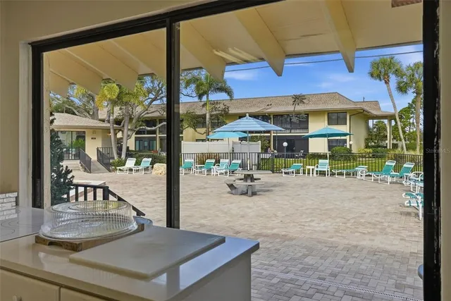 a view of a golf course with a lake