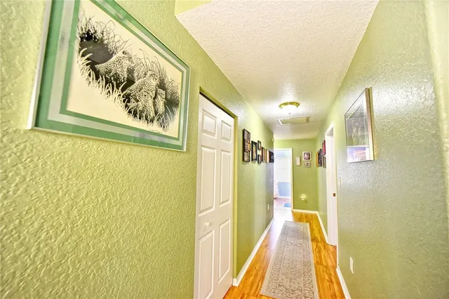 a view of a bathroom with a bathtub