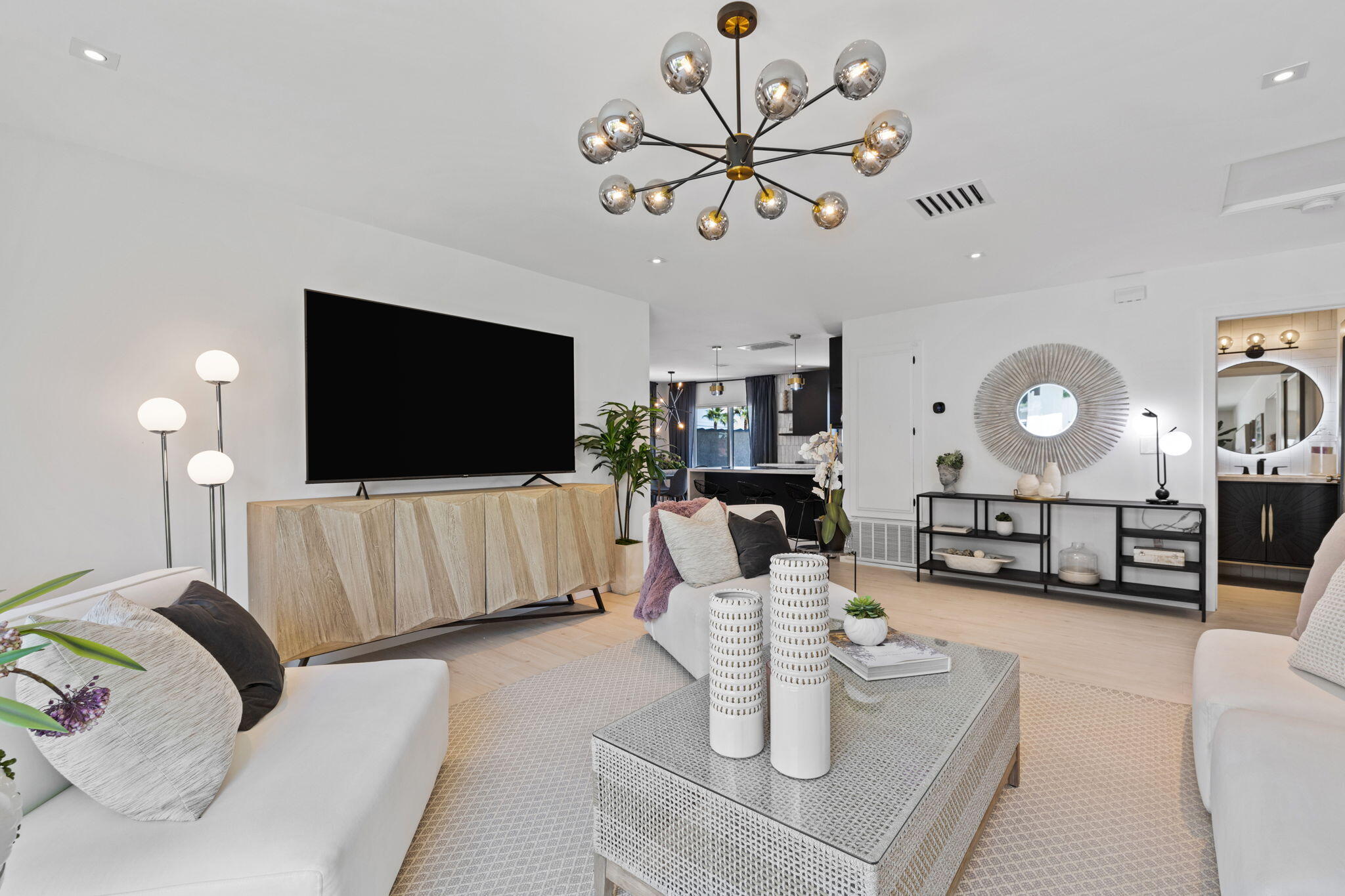 68175 Terrace Road Cathedral City, CA 92234 - Photo 29 of 53 a living room with furniture a rug and a flat screen tv
