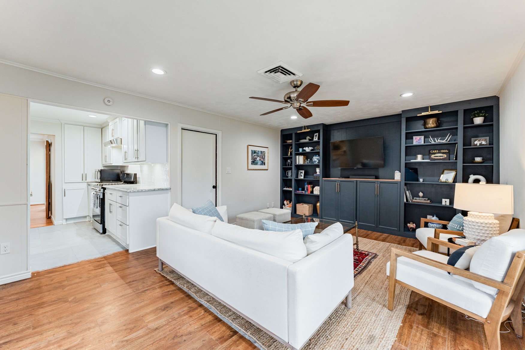 4610 Lido Lane Houston, TX 77092 - Photo 3 of 19 a living room with furniture and a wooden floor