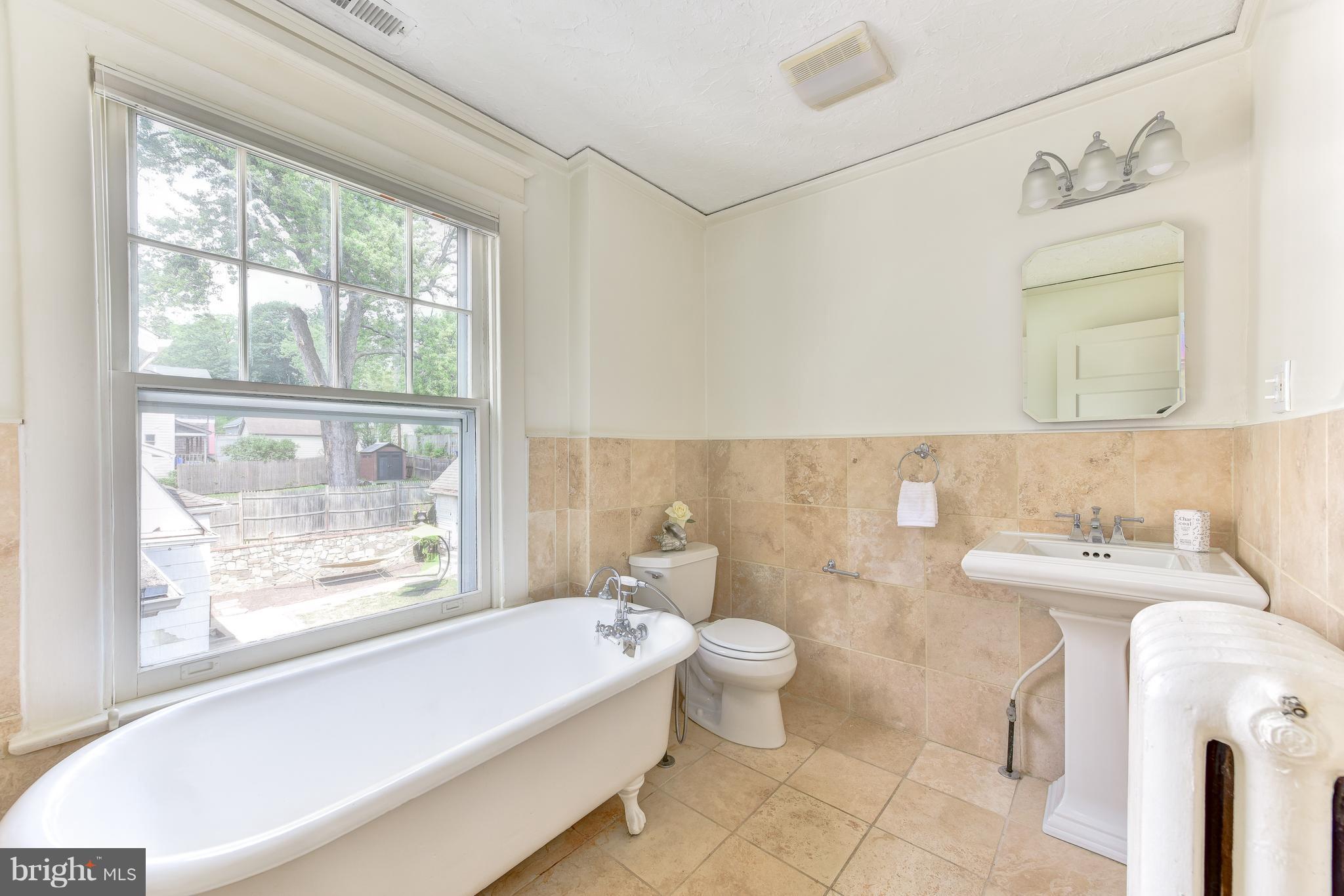 1207 Floral Street Northwest Washington, DC 20012 - Photo 21 of 29 Bath w/ clawfoot tub