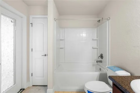 an empty room with closet