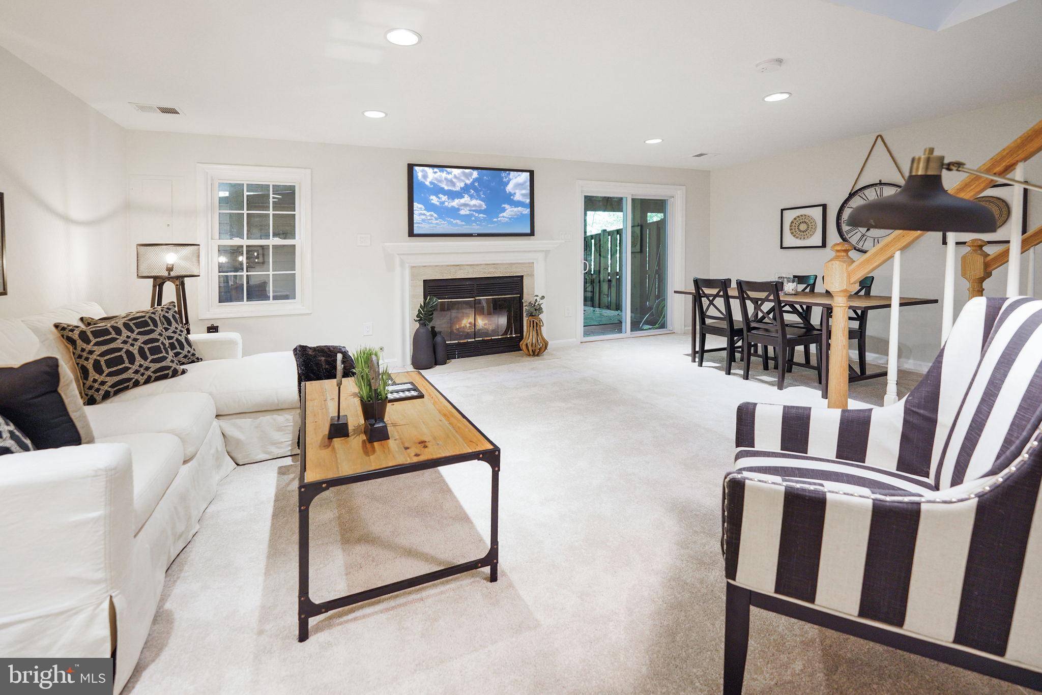 7210 Olde Lantern Way Springfield, VA 22152 - Photo 31 of 52 Large Basement/Rec Room, Walk-out & Gas Fireplace