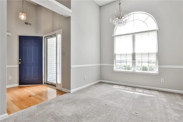 an empty room with a window